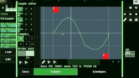 SunVox: drawing a sample