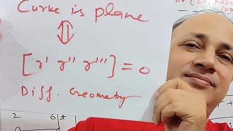 necessary and sufficient condition for curve to be plane curve  differential geometry Bsc Msc maths