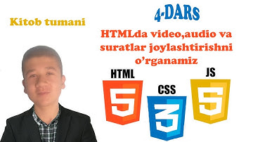 4-DARS, HTMLda video,audio va suratlar joylashtirish.