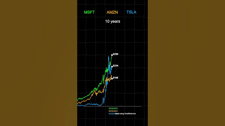10 Years of Growth: Amazon, Microsoft, and Tesla in 30 seconds ( AMZN ), ( MSFT ), ( TSLA )