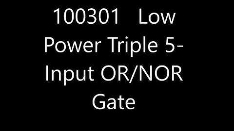 100301 Low Power Triple 5-Input OR/NOR Gate datasheet
