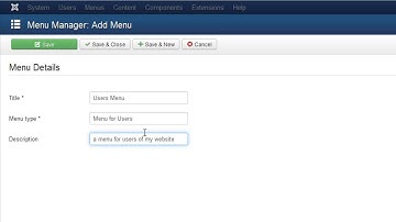 Add a Menu in Joomla! 3.2 by Front-end Host