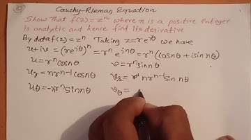 Cauchy - Riemann Equation,Show that f(z) = z^n is analytic by Madan Talekar.