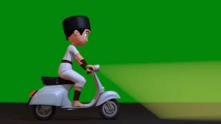 Green screen animasi motor vespa | free