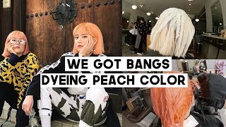 We got Bangs & Peach Hair! Our Bleached Haircare (Jsoop Purple J Waterpack) | Q2HAN