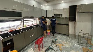 Tủ bếp LINO thi công lắp đặt nhà anh Hải Thị Xã Phú Thọ ngày đầu tháng Part 1