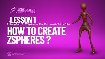 How to Create ZSpheres in Zbrush? | Lesson 1 | Chapter 5 | Zbrush 2021.5 Essentials Training