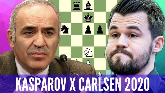 O menino Carlsen e o gigante Kasparov!!! 