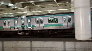 JR東日本E231系0番台マト104編成　北千住駅3番線（JR）到着　20250206 090715