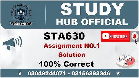 STA630 Assignment 1 Solution Fall 2022, STA630 Assignment 1 solution 2022, STA630 assig 1 fall2022