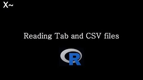 Reading in tab and csv files in R
