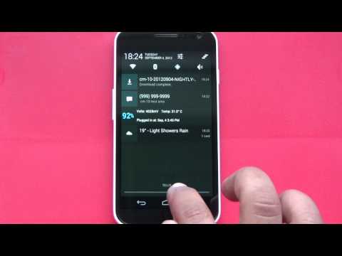 CyanogenMod 10 New Quick Reply SMS Notifications 