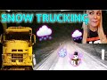 Trucking in the first snow - Angelica Larsson