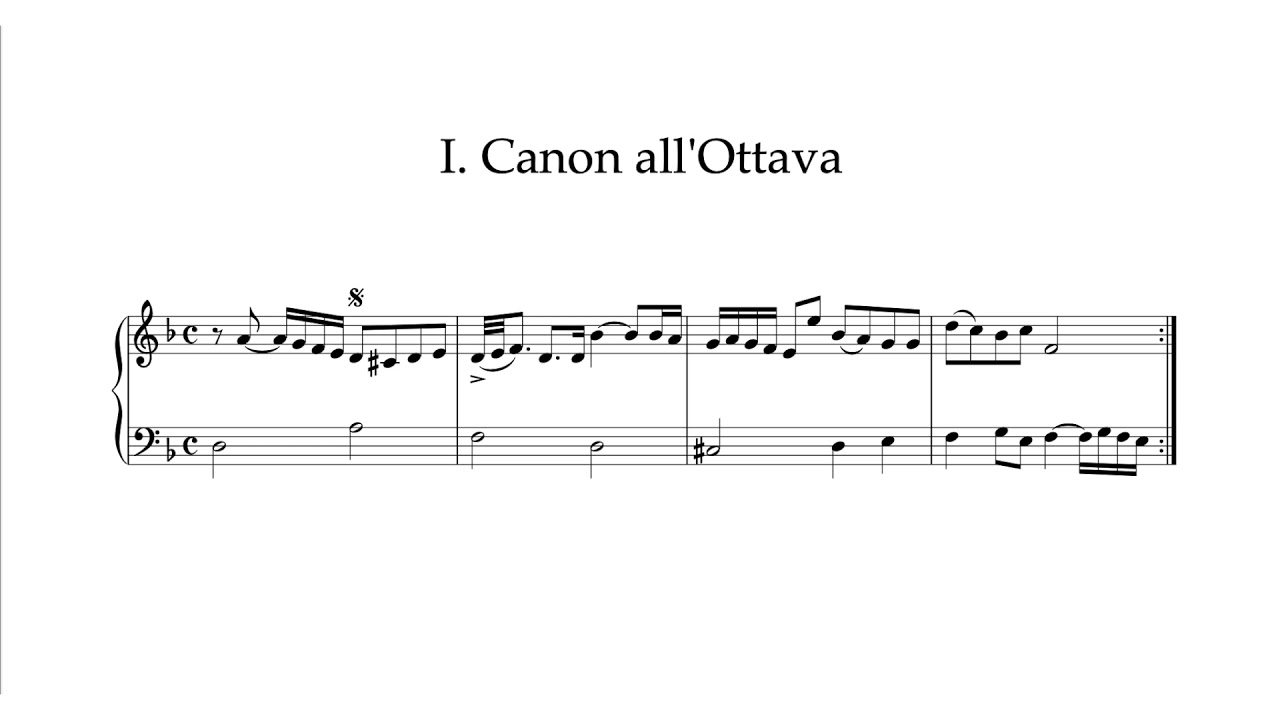 Puzzle Canons on a Theme of J.S. Bach, I. Canon at the Octave YouTube