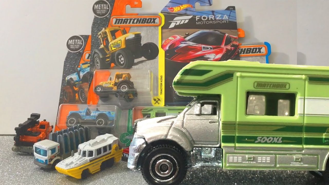 Cars for Kids Matchbox Trucks 2017 Case L MBX RV & Aqua King Fun