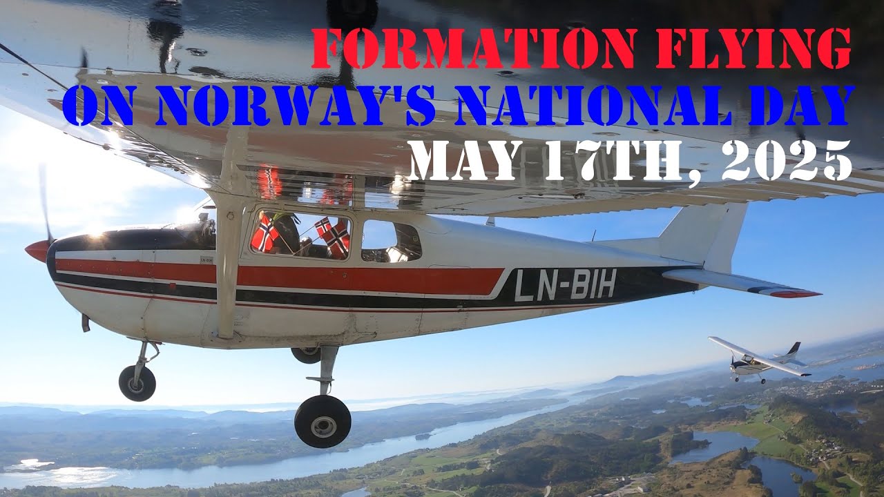 Formation flight with LN-BIH and LN-HOG on Norway's National Day 2025