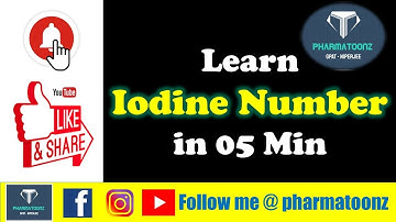 Iodine value / Number as per 3rd Sem of B.Pharm (POC II Subject)@dr.umangshahspharmatoonzgp9221