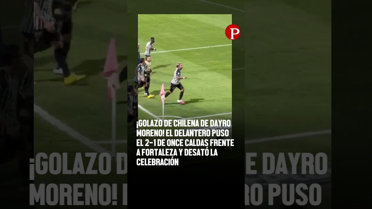 ¡Golazo de chilena de Dayro Moreno! El delantero puso el 2-1 de Once Caldas frente a Fortaleza