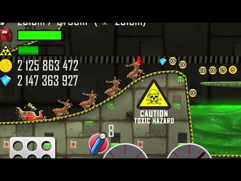 Hill Climb Racing - Sleigh in Nuclear Plant Walkthrough - GamePlay - 동영상