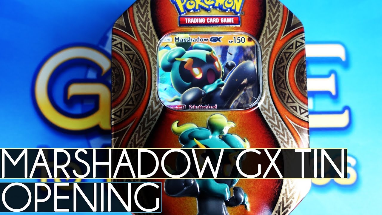 pokemon gx fall tin trading card game featuring marshadow Sun and Moon - Mysterious Powers [Marshadow GX] Burning Shadows (S Packs may vary by product Pokemon - Marshadow GX Herbst
