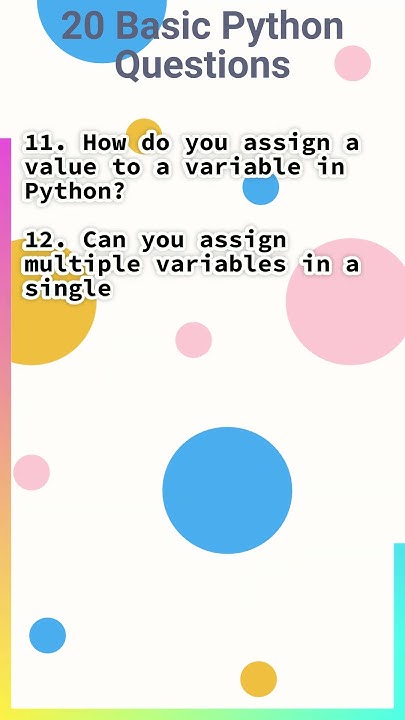 20 Essential Basic Python Questions - YouTube