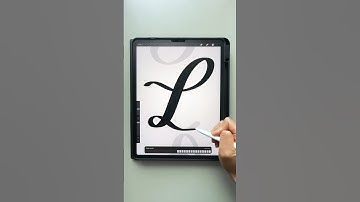 LMNO... Link in description (comes with the Procreate brush!) #procreate #moderncalligraphy #shorts