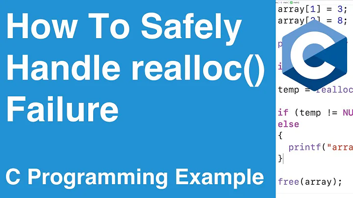 How To Safely Handle realloc() Failure | C Programming Example