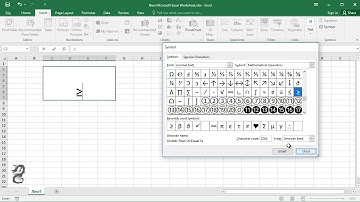 How to type Greater Than or Equal  Symbol in Excel