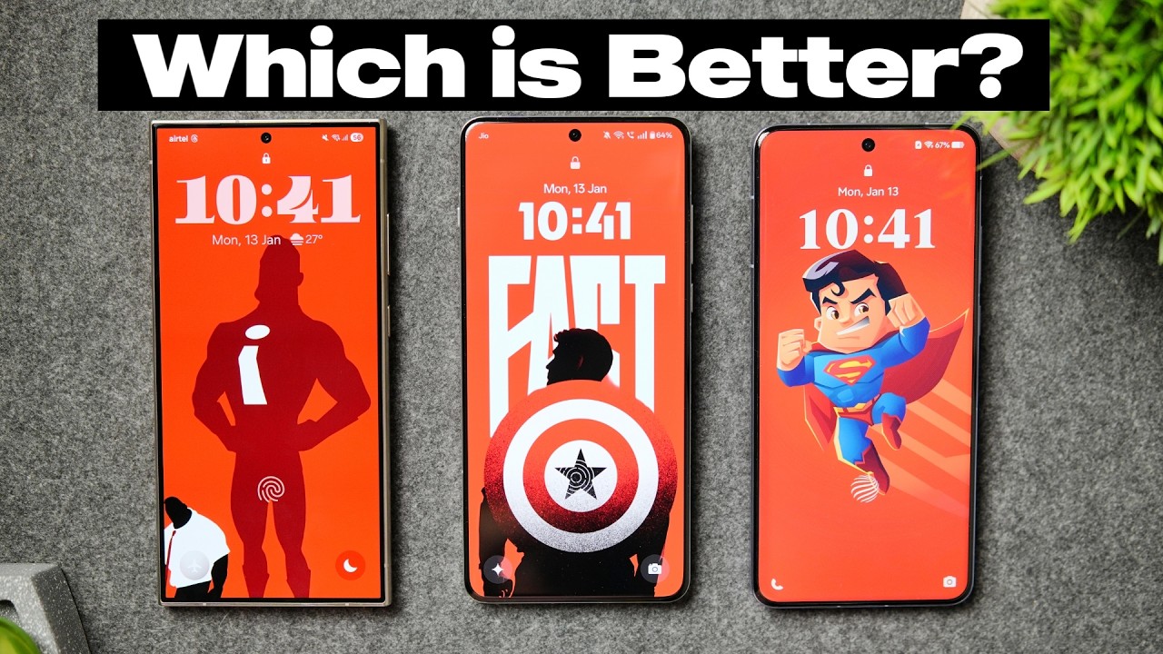 Galaxy S24 Ultra (One UI 7) vs OnePlus13 (OxygenOS 15) vs Vivo X200 Pro (OriginOS 5) Animations Test