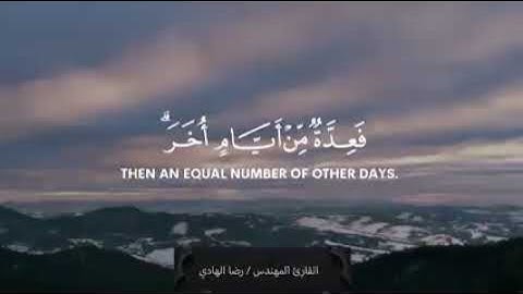 ايات الصيام للقارئ المهندس رضا الهادي