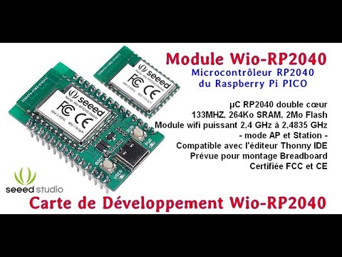 Carte de développement WiFi Wio RP2040 de SeeedStudio - Mise en route, tests, utilisation en MQTT