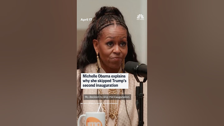 Michelle Obama explains why she skipped Trump's second inauguration