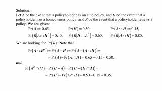 Exam P exercise for September 18, 2017
