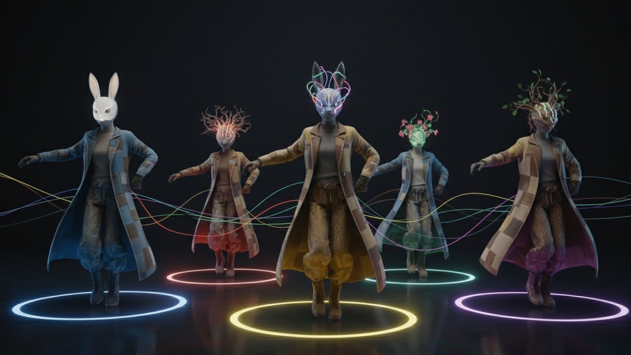 Neon Shadows Dance - Surreal AI Dance | AI Art Video 4K