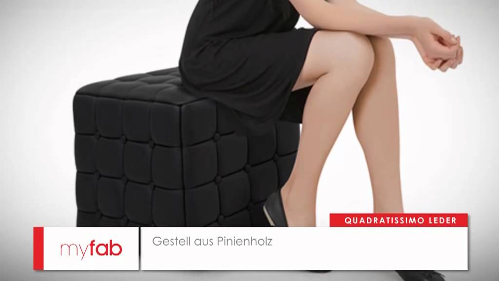 Der Sitzwürfel Quadratissimo in Leder von myfab