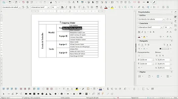 Como dividir uma tabela em duas no LibreOffice?
