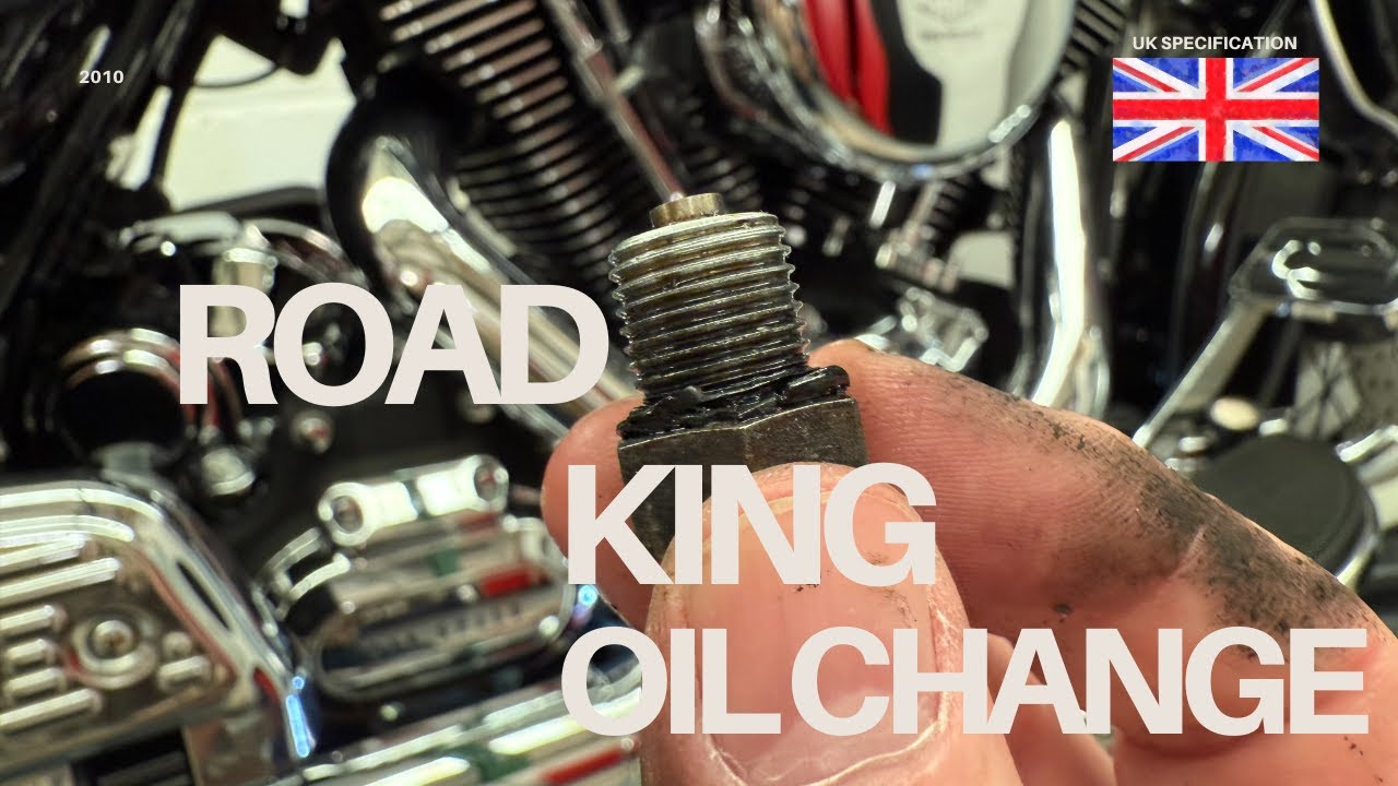 2010 Harley Davidson Road King Engine Oil Change - (UK Specific) - YouTube