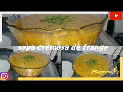 Vídeo: Sopa Cremosa De Frango E Cogumelos