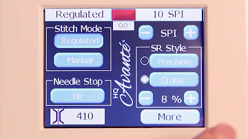 Getting Started with HQ Avanté: Cruise Stitch Regulation