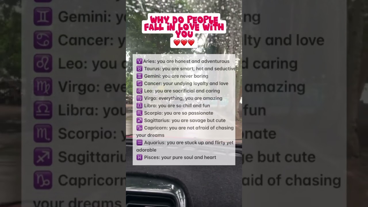 Why do people fall in love with you? 