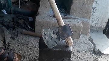 Upgrading Your Axe To Whole Different Levels  ||  Making Axe Handle..! #blacksmith #youtube #viral