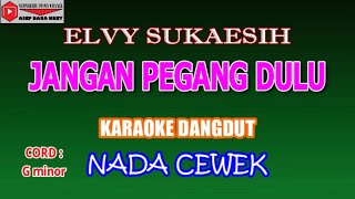 KARAOKE DANGDUT JANGAN PEGANG DULU - ELVY SUKAESIH (COVER)  NADA CEWEK