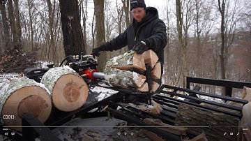 Firewood with the RuggedMade 37 Ton Splitter