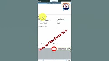 #shorts Edit or Alter Stock item in tally prime software hindi