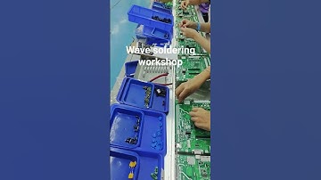 Wave soldering workshop. #pcb #factory #manufacturing #machine #smt #pcba #pcbassembly #soldering