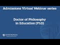 PhD Admissions Webinar