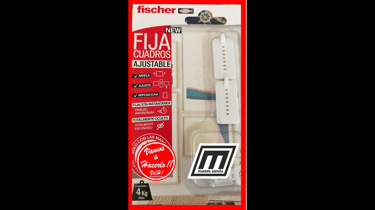 FISCHER NOS RETA!! COMO COLGAR un CUADRO. Cuelgacuadros Ajustable 