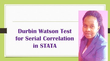 Testing for serial correlation using the Durbin Watson Test-STATA