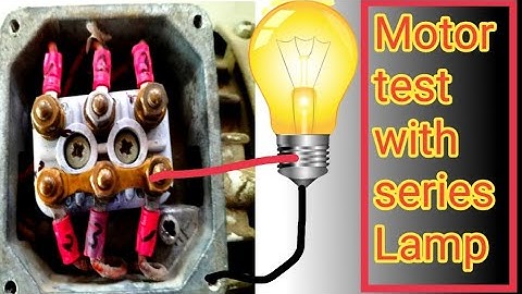 How To Check 3Phase Motor With Series Test Lamp In Hindi/urdu,मोटर जली है या नही पता करने आसान तरीका