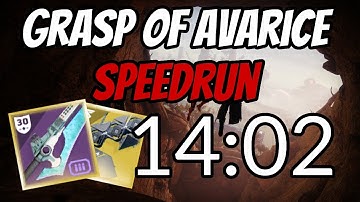 Grasp of Avarice Speedrun in Under 15 Minutes! - Destiny 2 30th Anniversary Dungeon